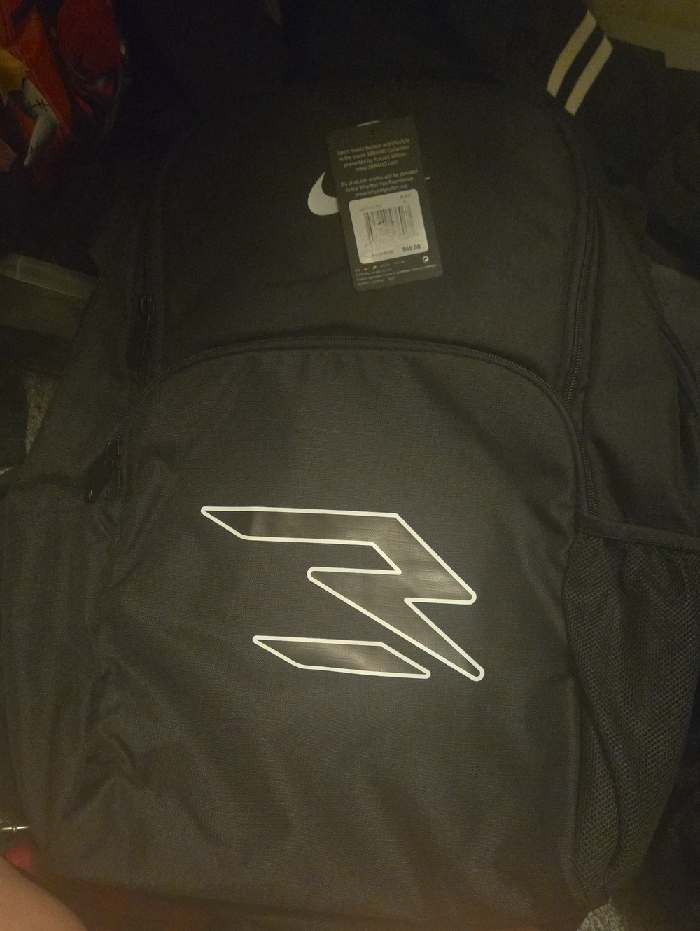 Nike Black Backpack with White Logos